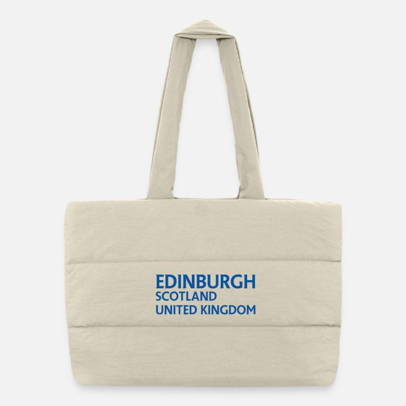 Édimbourg – Écosse Textdesign Sac shopping matelassé