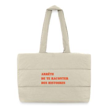 STOP TELLING YOURSELF STORIES - Puffer Shopping Bag - natural - Front