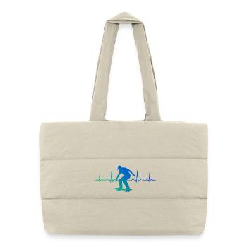 skater Power Skateboarding Design - Puffer Shopping Bag - natural - Front