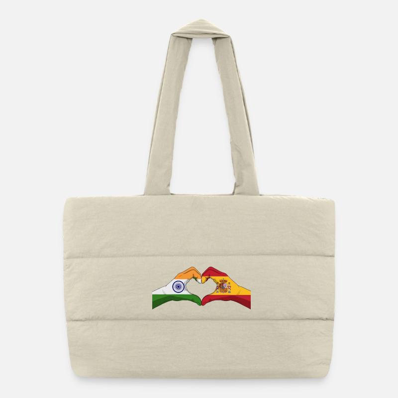 Cœurs Unis Inde Espagne Sac shopping matelassé