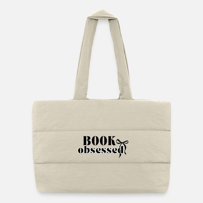 Book obsessed Puffer-Einkaufstasche