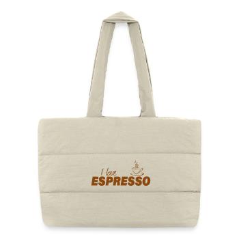 I LOVE ESPRESSO - Puffer Shopping Bag - natural - Front