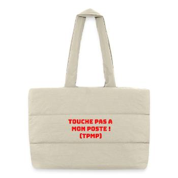Design T-Shirt Don't Touch My Post + Mug, Mug - Puffer Shopping Bag - natural - Front