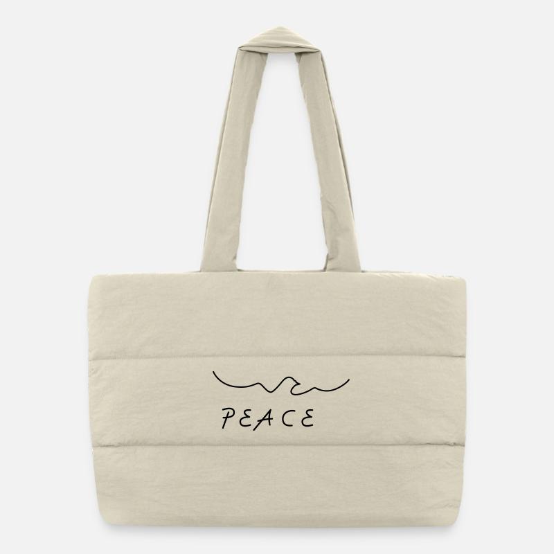 pour la paix ! Sac shopping matelassé