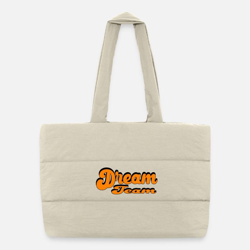 Dream Team Retro Style Design - Sac shopping matelassé - blanc naturel