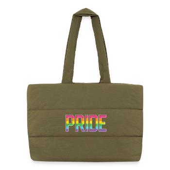 Mois de la fierté LGBT - Fierté! - Sac shopping matelassé - safari green - Devant