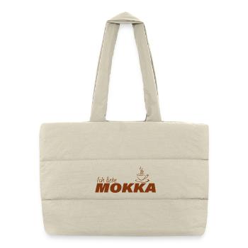 J’ADORE LE MOKA - Sac shopping matelassé - blanc naturel - Devant