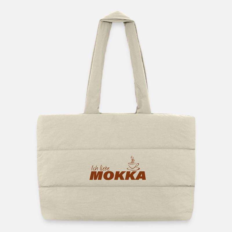 I LOVE MOCHA Puffer Shopping Bag