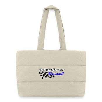 Chauffeur de bus, what else ? .......................... - Sac shopping matelassé - blanc naturel - Devant
