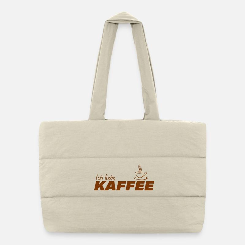 J’adore le café Sac shopping matelassé