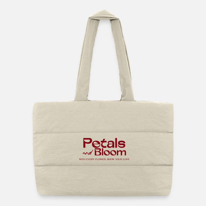 Petals and Bloom Floral Logo Puffer Shopping Bag