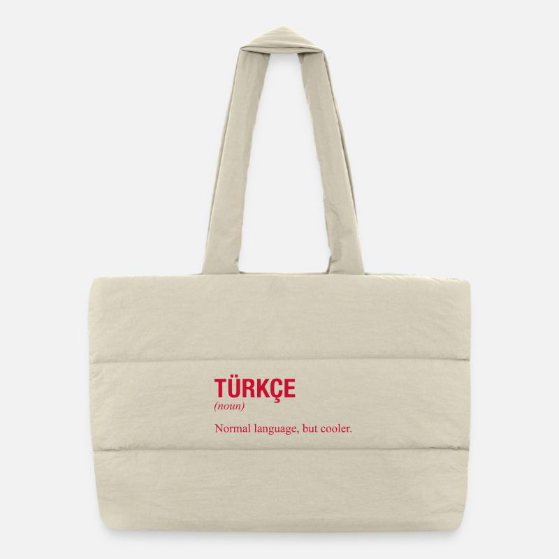 Turkish language Türkische Sprache Puffer-Einkaufstasche