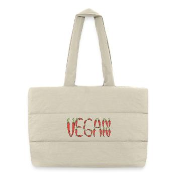 Vegan chilli - Puffer Shopping Bag - natural - Front