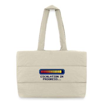 Chemise geek de mode Escalade – Design de nerds drôle - Sac shopping matelassé - blanc naturel - Devant
