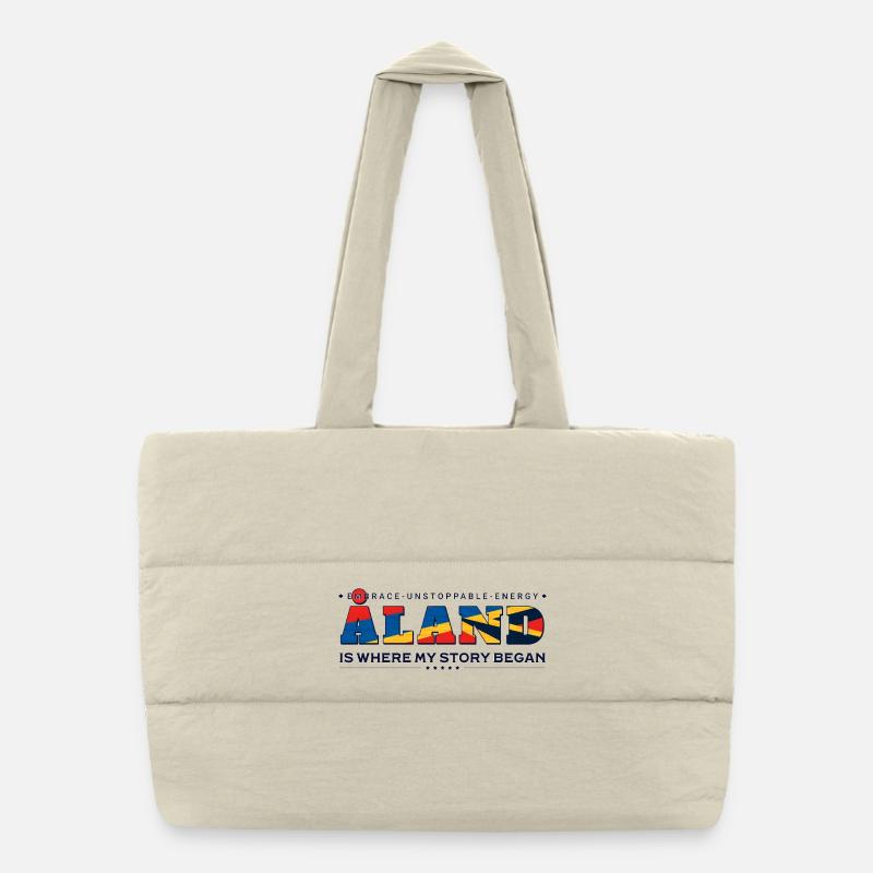 Aaland, où mon histoire a commencé, héritage nordique Sac shopping matelassé