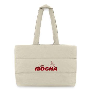 J’ADORE LE MOKA - Sac shopping matelassé - blanc naturel - Devant