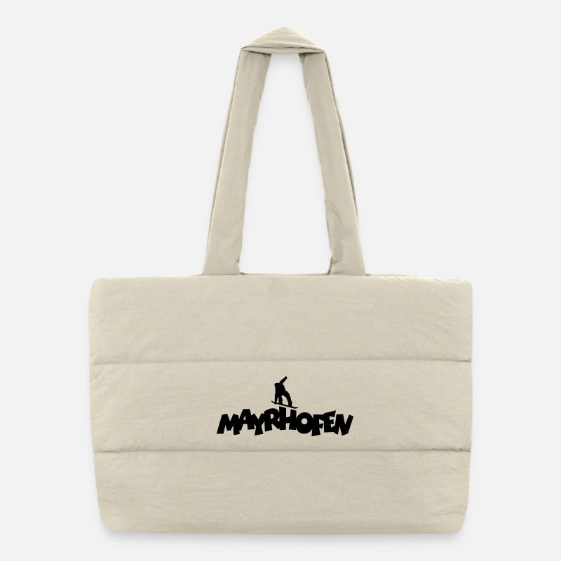Mayrhofen Snowboard Snowboarder Snowboarding Puffer-Einkaufstasche