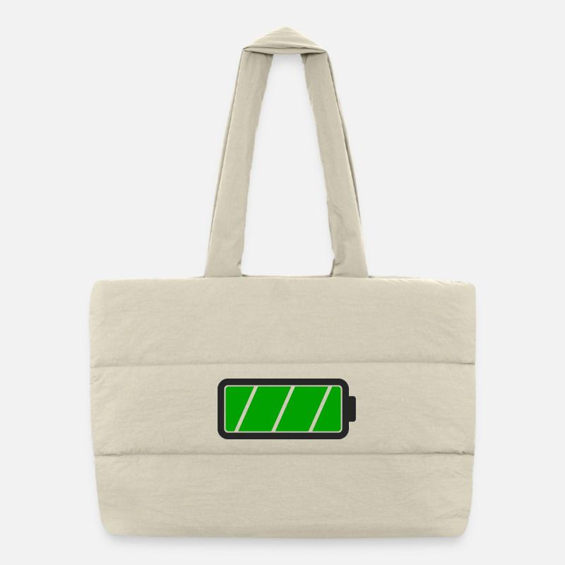 Battery full Puffer Shopping Bag