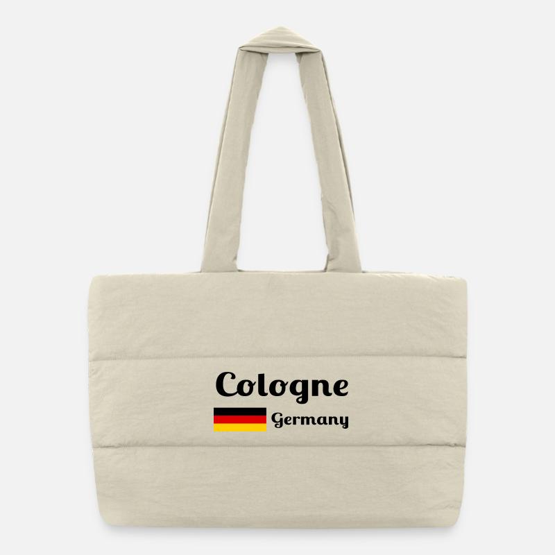 Cologne Germany- Stylish prints Puffer Shopping Bag