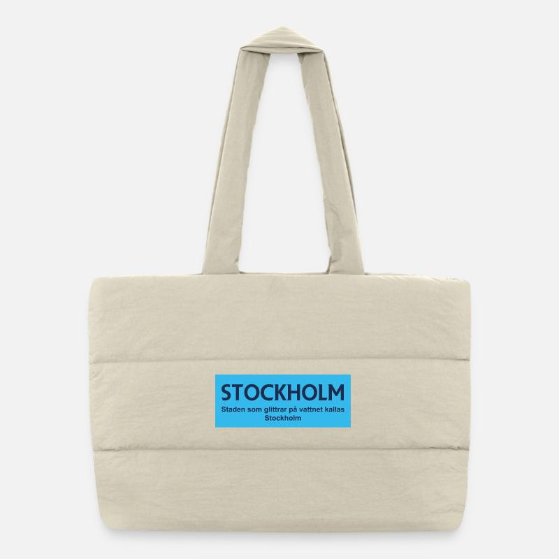 Stockholm Glitzerndes Stadtdesign Puffer-Einkaufstasche