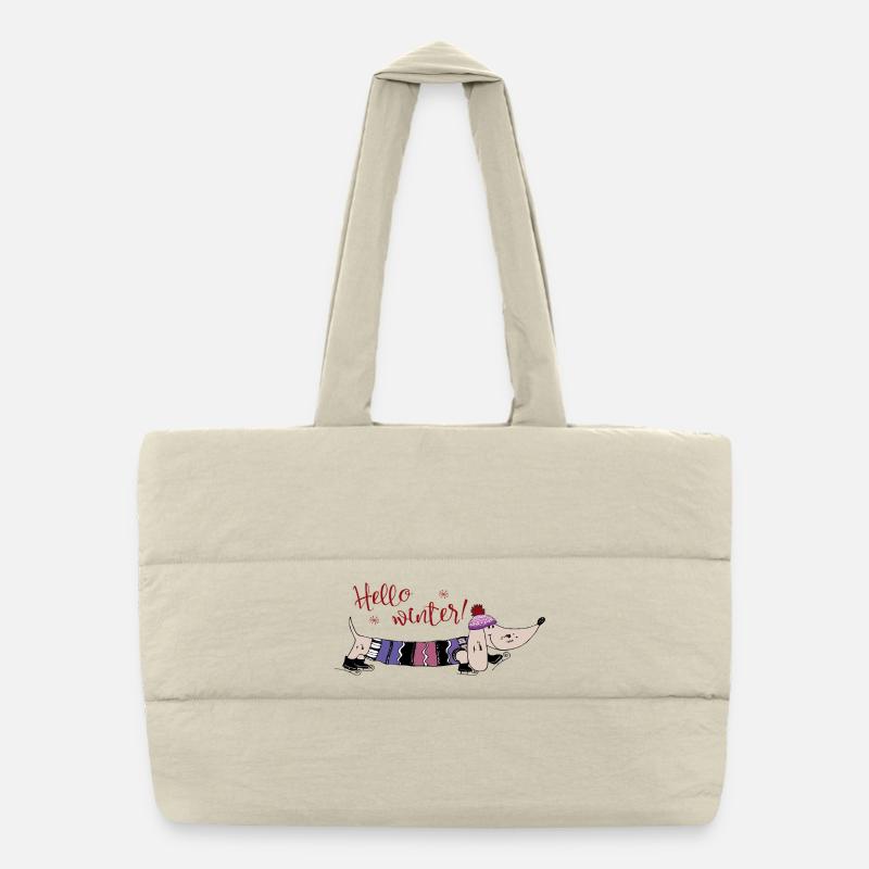 hello winter Puffer Shopping Bag