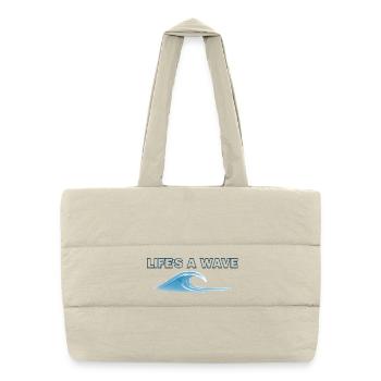 Vague de la Vie - Sac shopping matelassé - blanc naturel - Devant