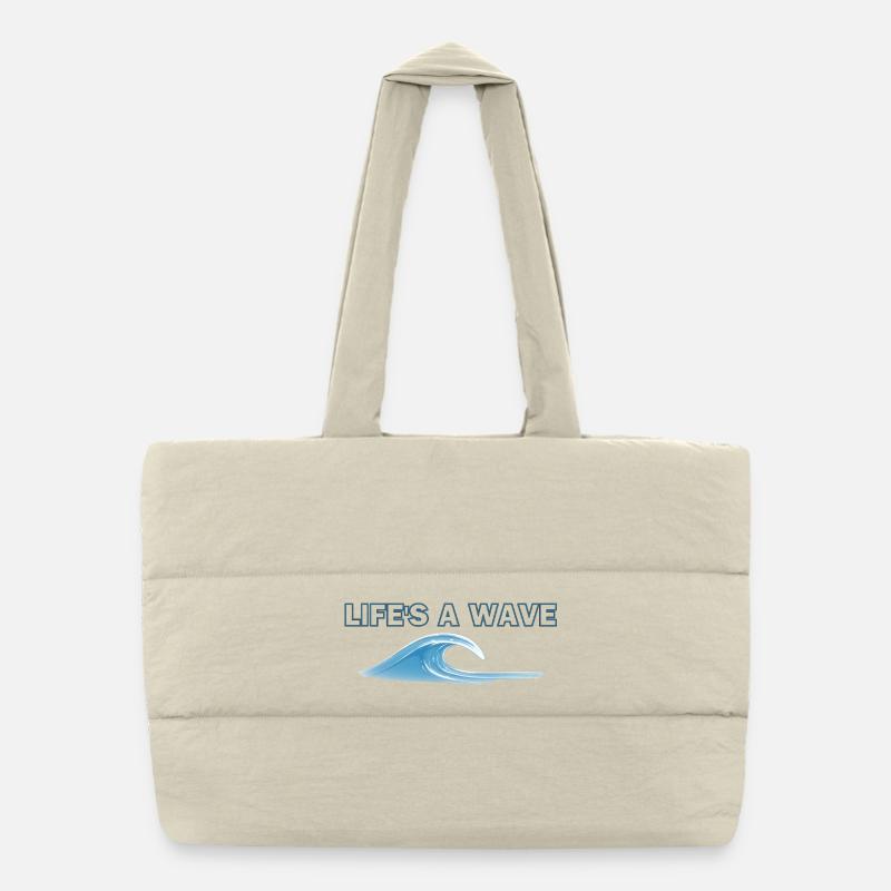 Welle des Lebens Puffer-Einkaufstasche