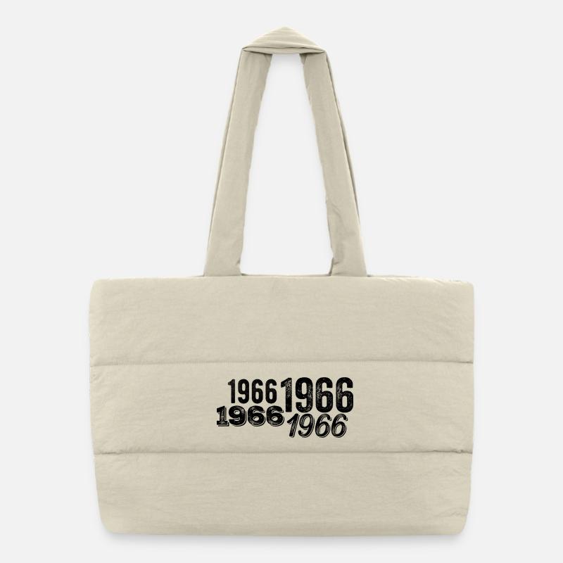 1966 - Sac shopping matelassé - blanc naturel