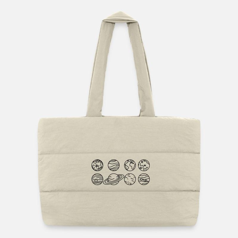 Sonnensystem Planeten – Solar System Weltraum Puffer-Einkaufstasche