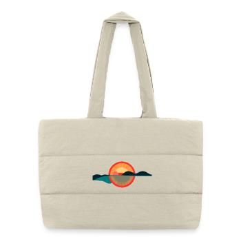 Sunrise Horizon – Conception minimaliste - Sac shopping matelassé - blanc naturel - Devant