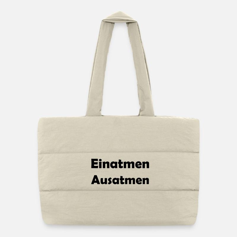 Inspire, expire Sac shopping matelassé