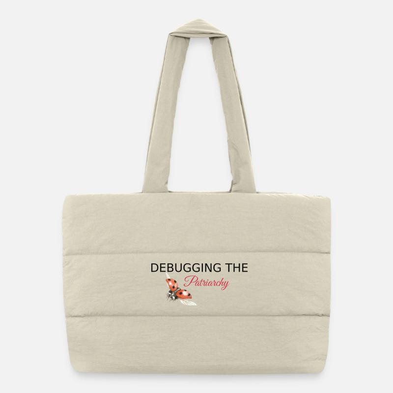 Debugging the Patriarchy - Feminist Tech Style Puffer-Einkaufstasche