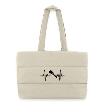 Pinceaux de peintre - Sac shopping matelassé - blanc naturel - Devant