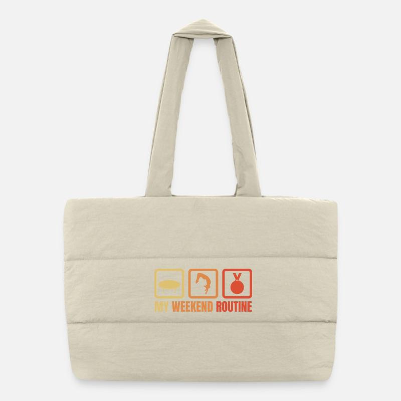 Meine Wochenend Routine Puffer-Einkaufstasche