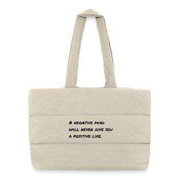 Motivational saying English - Puffer Shopping Bag - natural - Front