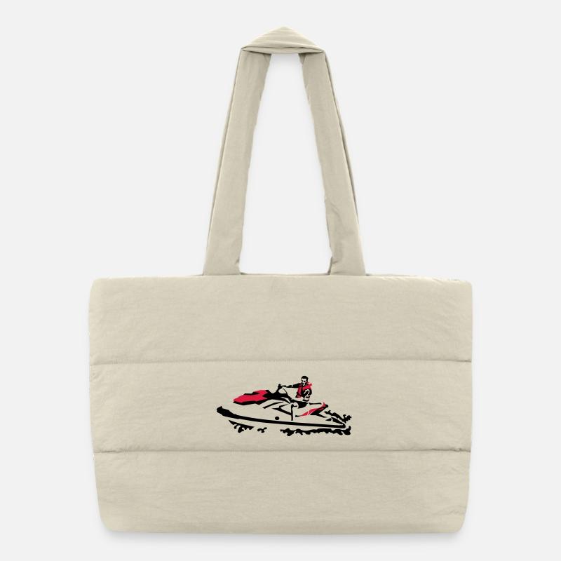 Jetski Puffer-Einkaufstasche