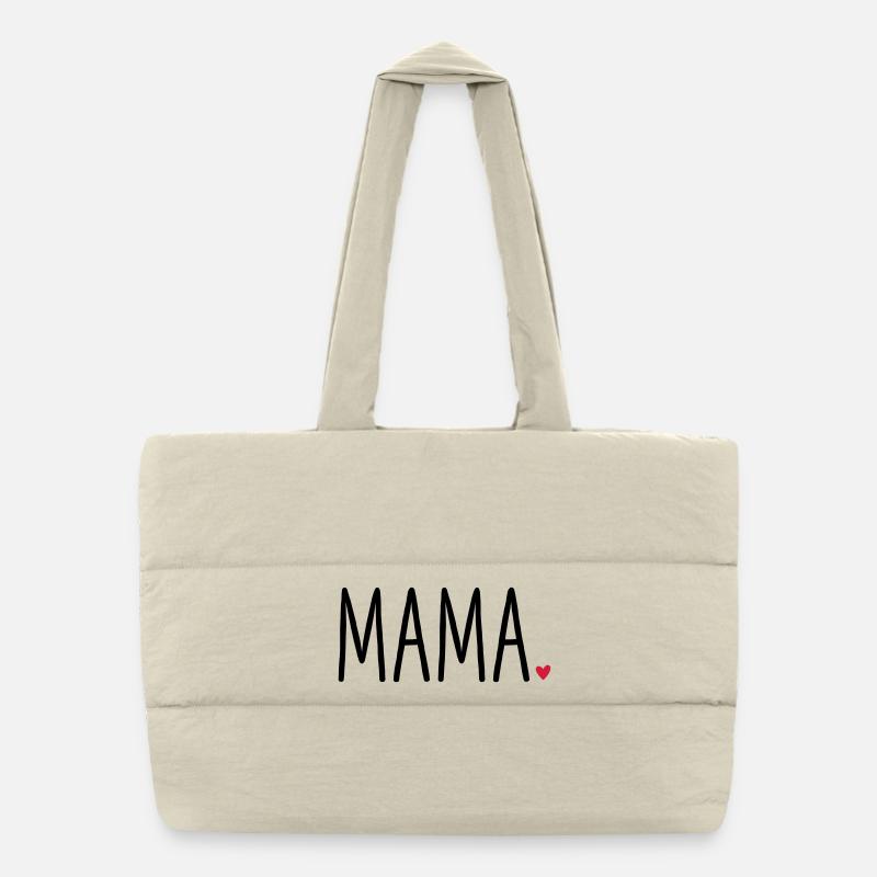 Mama Herz - Geschenk Muttertag Kind Liebe Puffer-Einkaufstasche