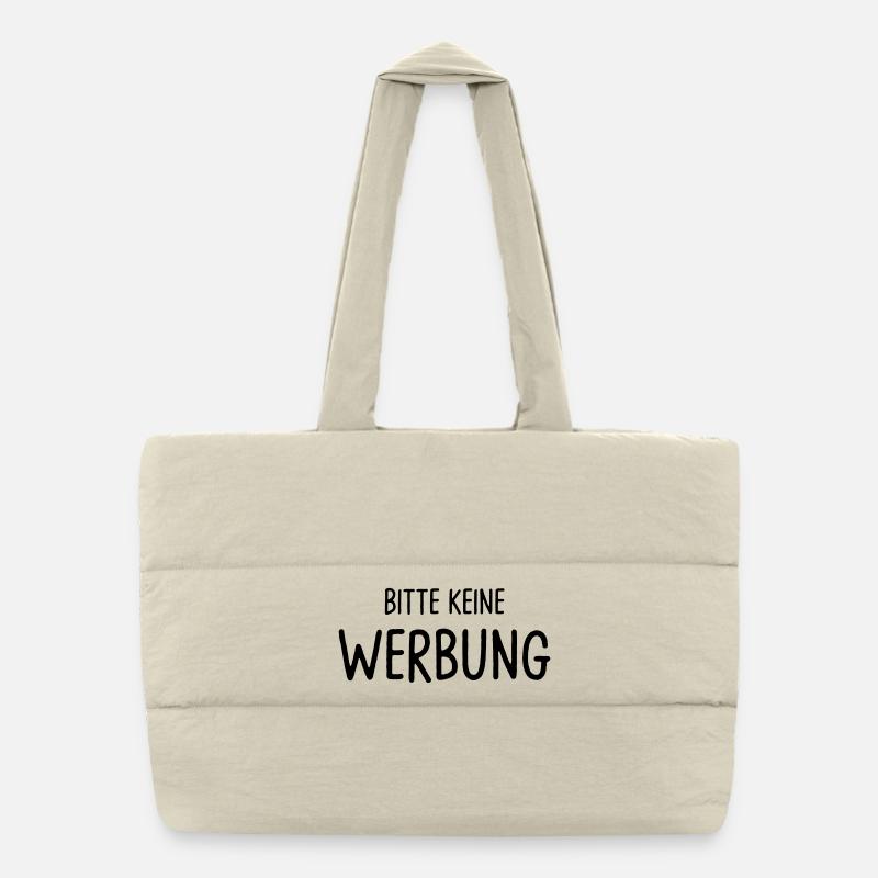 Bitte keine Werbung Puffer-Einkaufstasche