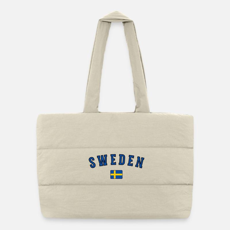 Drapeau de la Suède, fierté suédoise Sac shopping matelassé