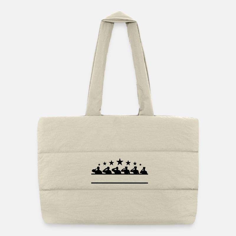 Bannière d’étoile de salutation de respect Sac shopping matelassé