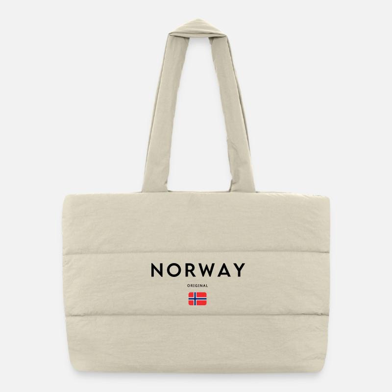 Fierté norvégienne, design minimaliste et élégant Sac shopping matelassé