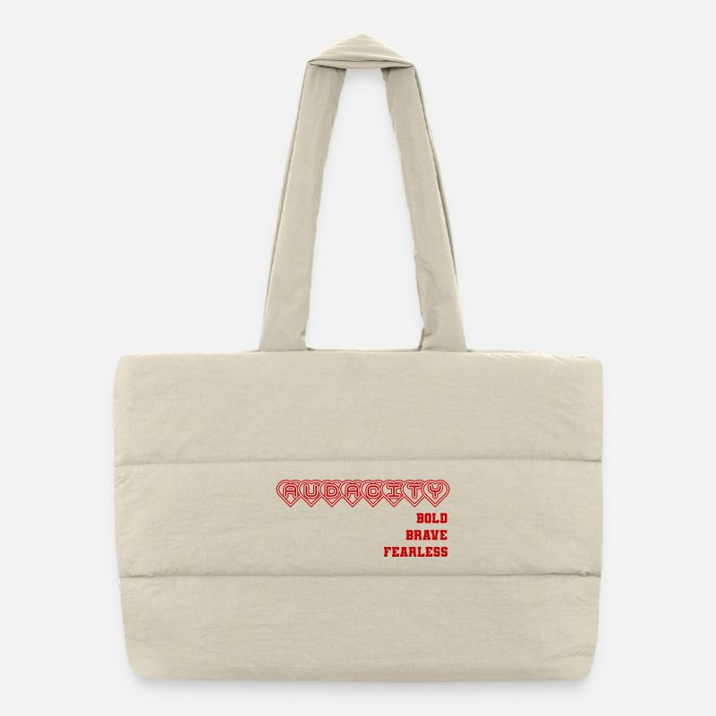 Brave Honest Heart Bond Design, Déclaration Sac shopping matelassé
