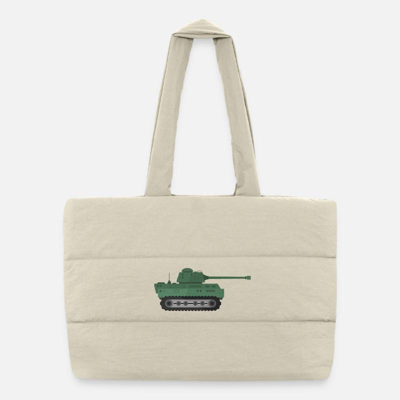 Char militaire Sac shopping matelassé