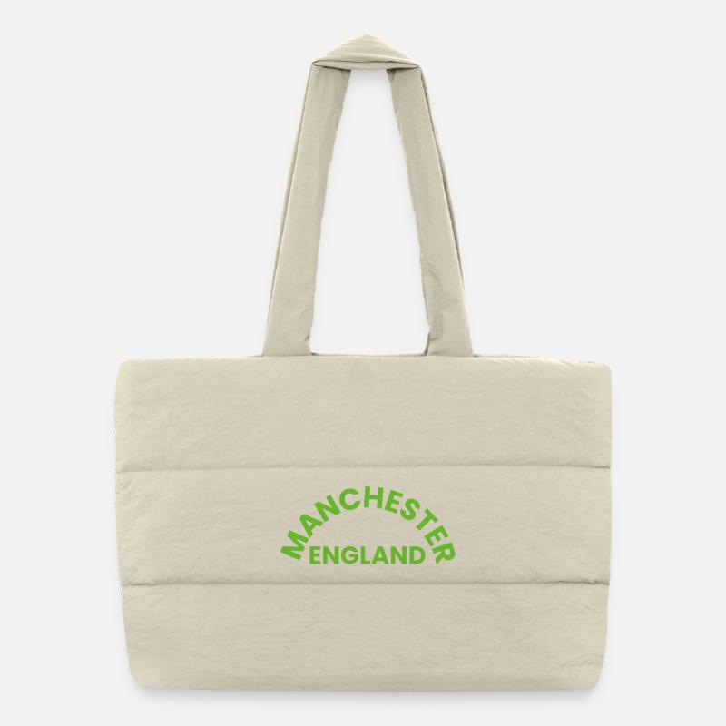 Logo circulaire de Manchester, Angleterre, Sac shopping matelassé