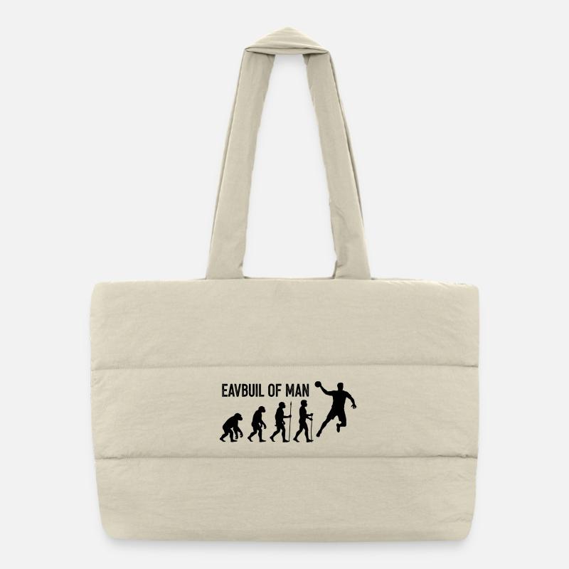 Evolution of Man Leap Puffer Shopping Bag