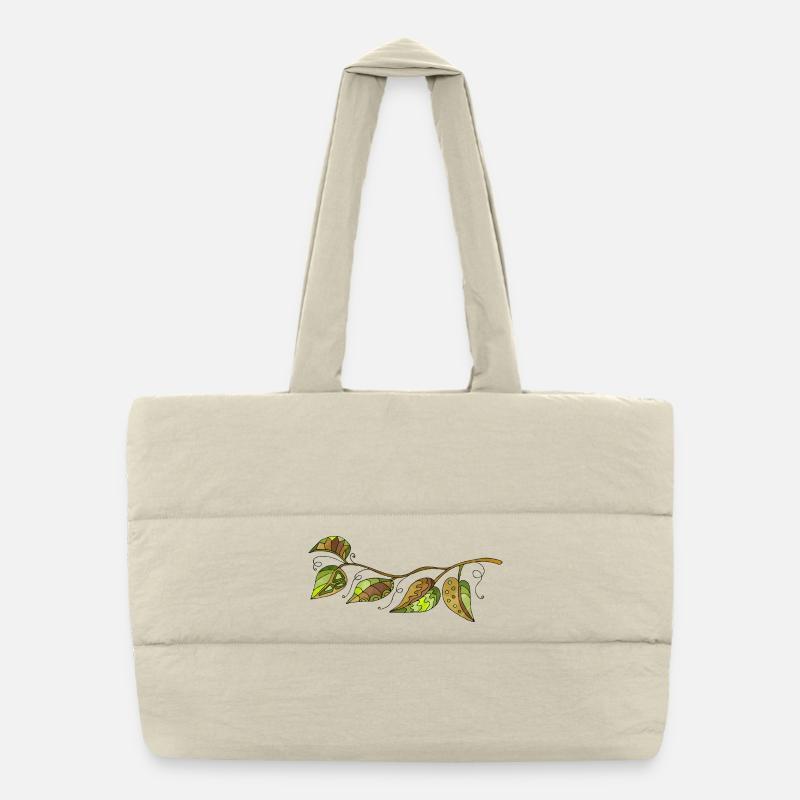 feuilles Sac shopping matelassé