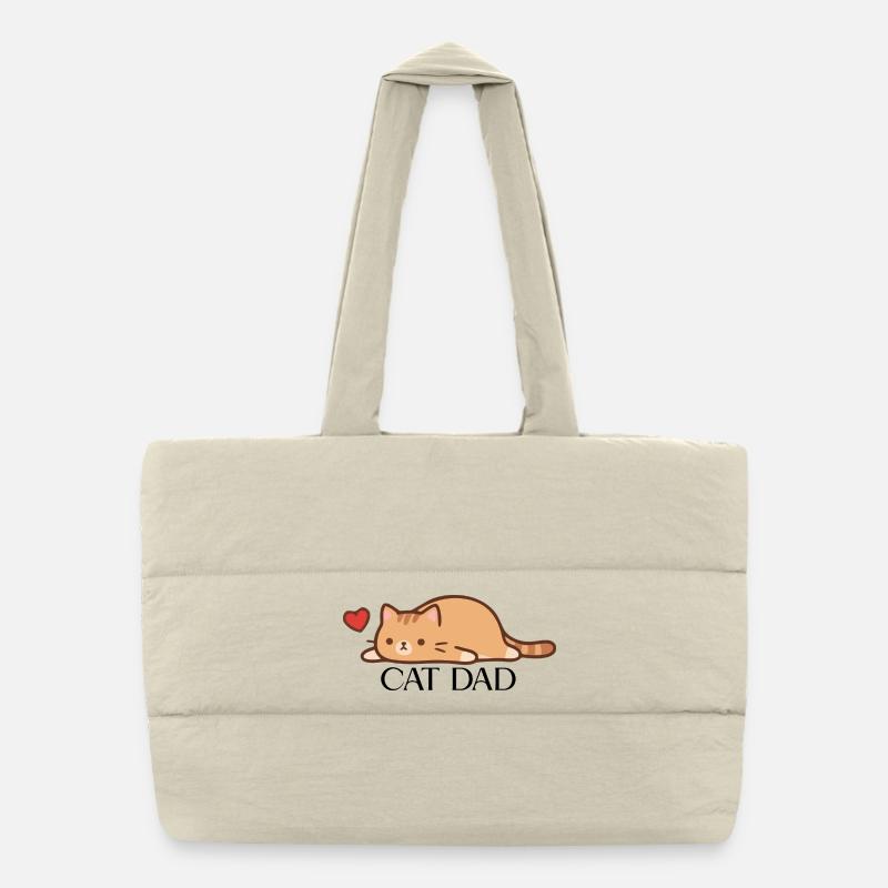 CAT_DAD Puffer-Einkaufstasche