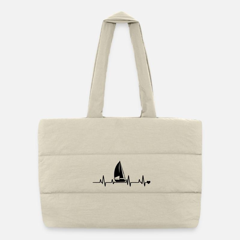Sailboat Puffer Shopping Bag