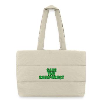 Sauvez la forêt tropicale - Sac shopping matelassé - blanc naturel - Devant