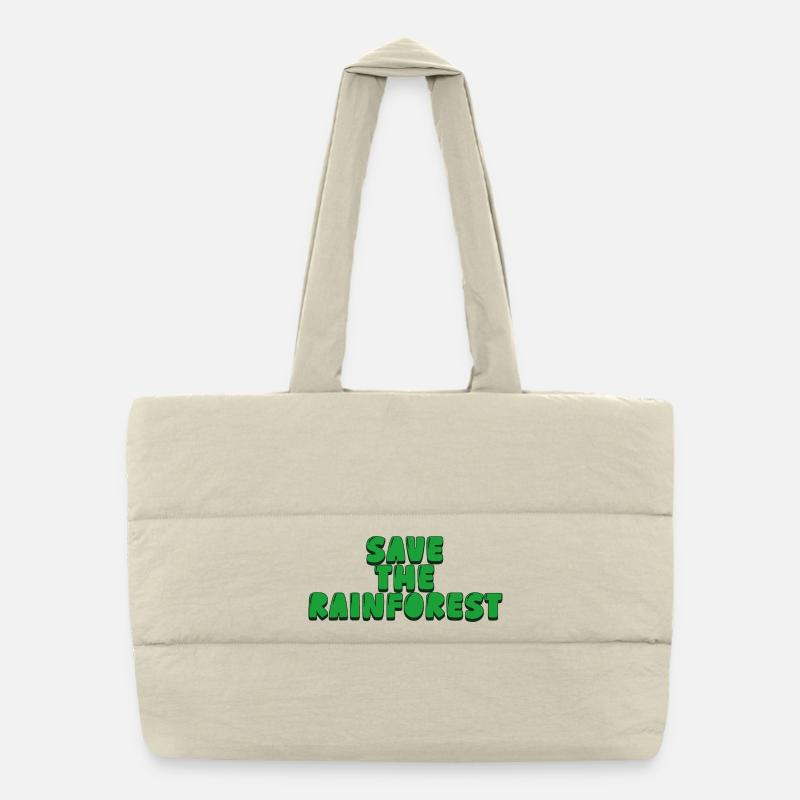 Sauvez la forêt tropicale Sac shopping matelassé